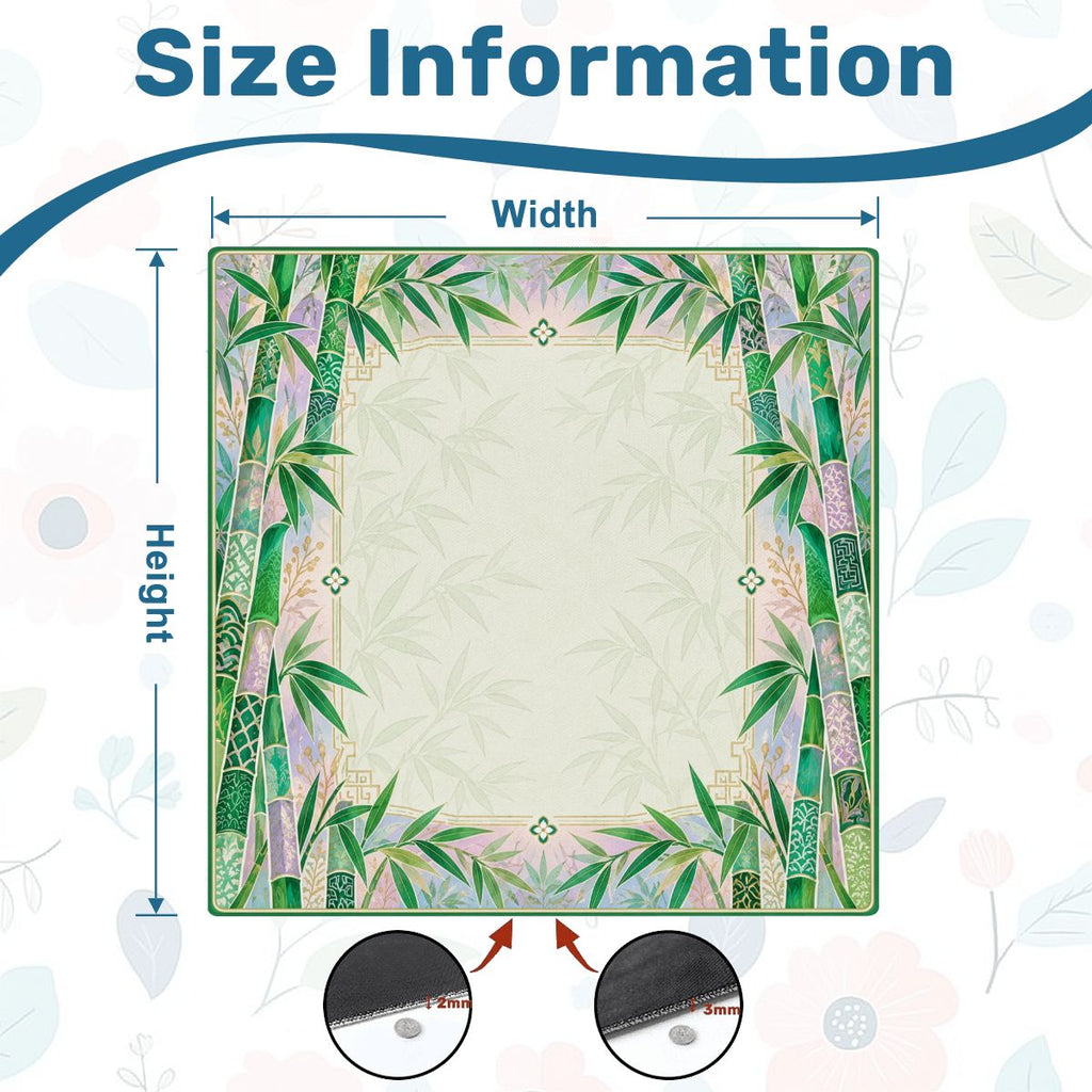 Jade Bamboo Garden Sleek-Surface American Mahjong Mat – 2 Sizes Available