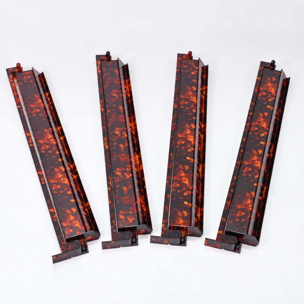 Tortoiseshell 2-in-1 Mahjong Racks & Pushers – Set of 4