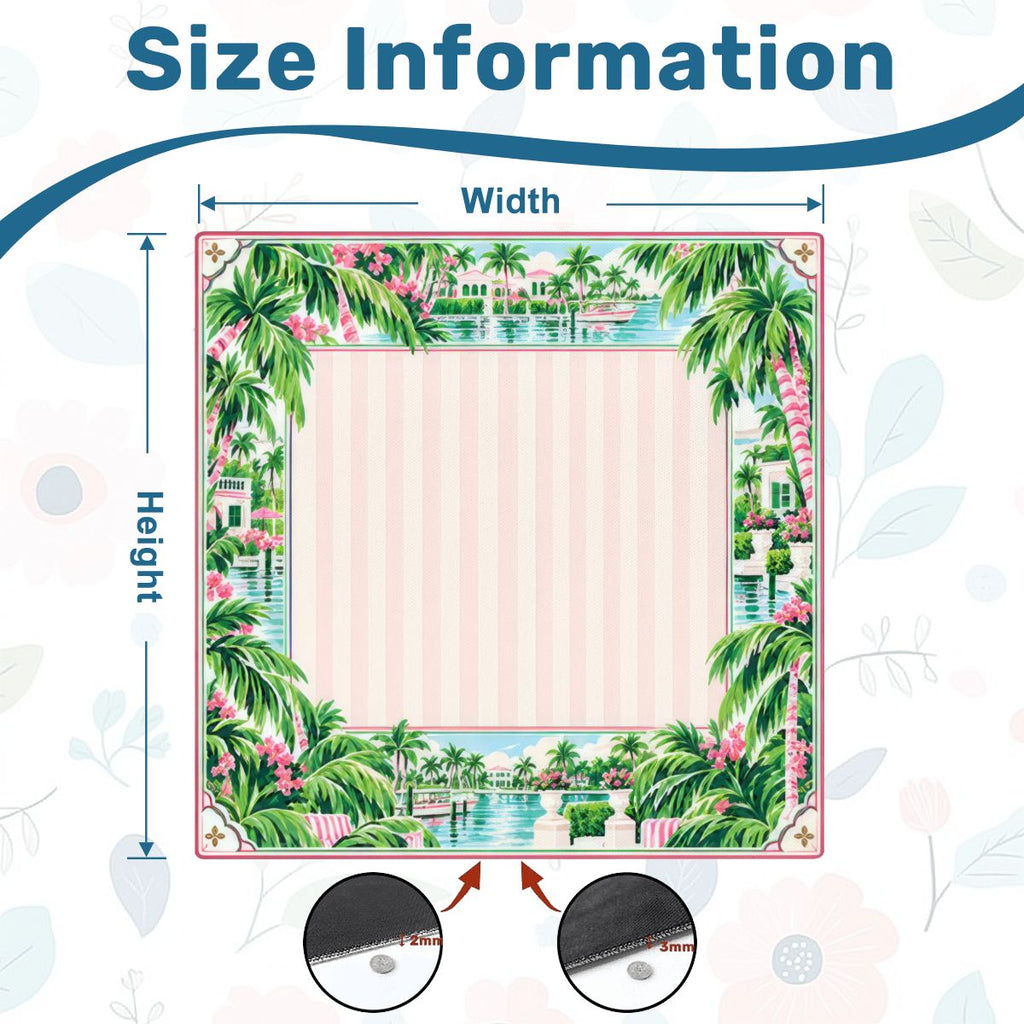 Palm Beach Lagoon Sleek-Surface American Mahjong Mat – 2 Sizes Available