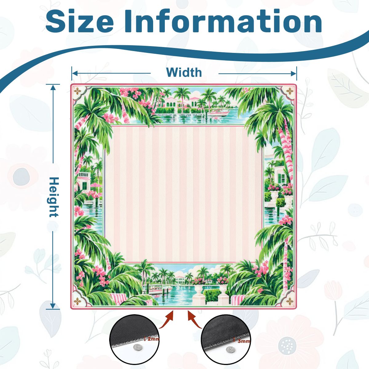 Palm Beach Lagoon Sleek-Surface American Mahjong Mat – 2 Sizes Available