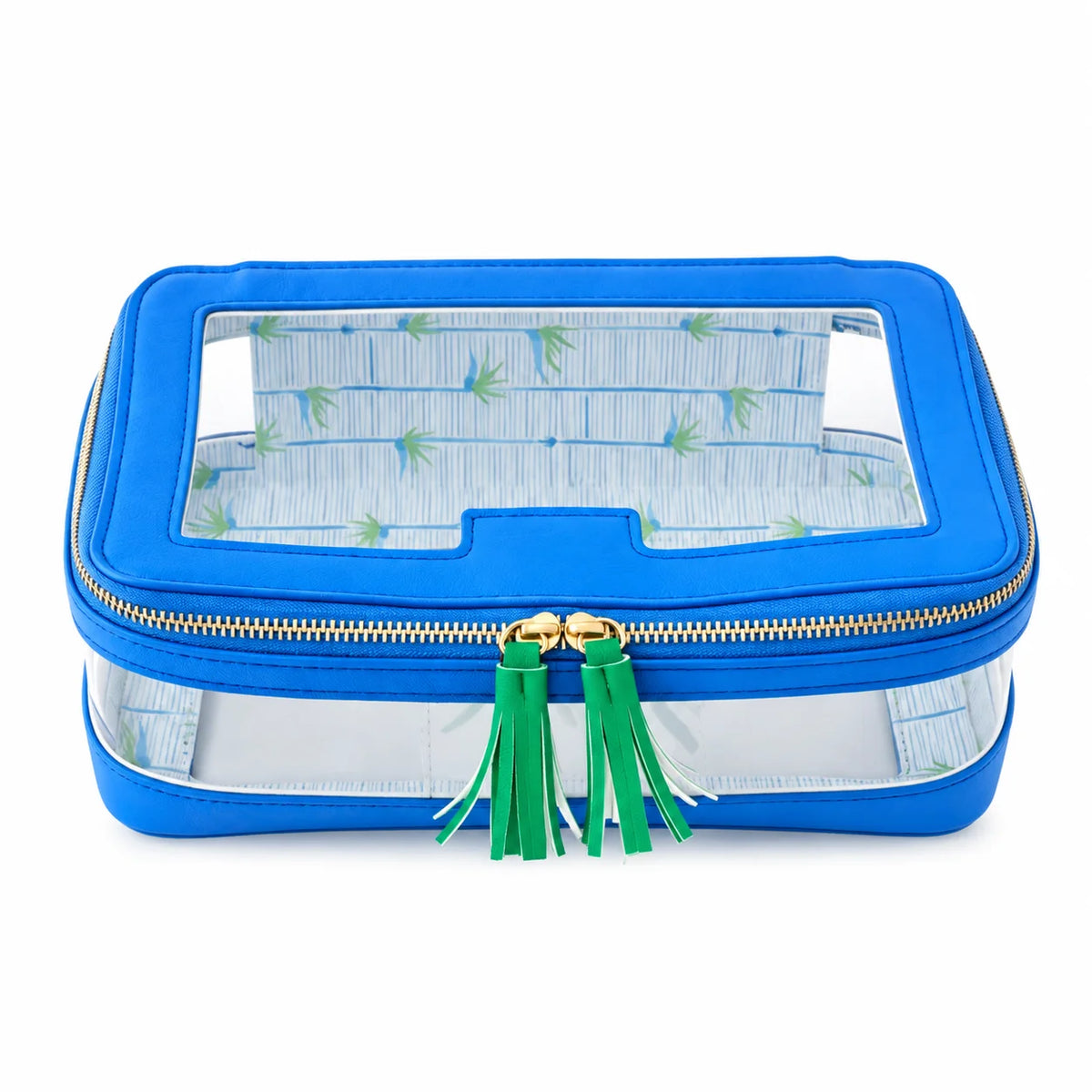 Clear View PVC Mahjong Tile Bag – Tassel Zip, 3 Colors