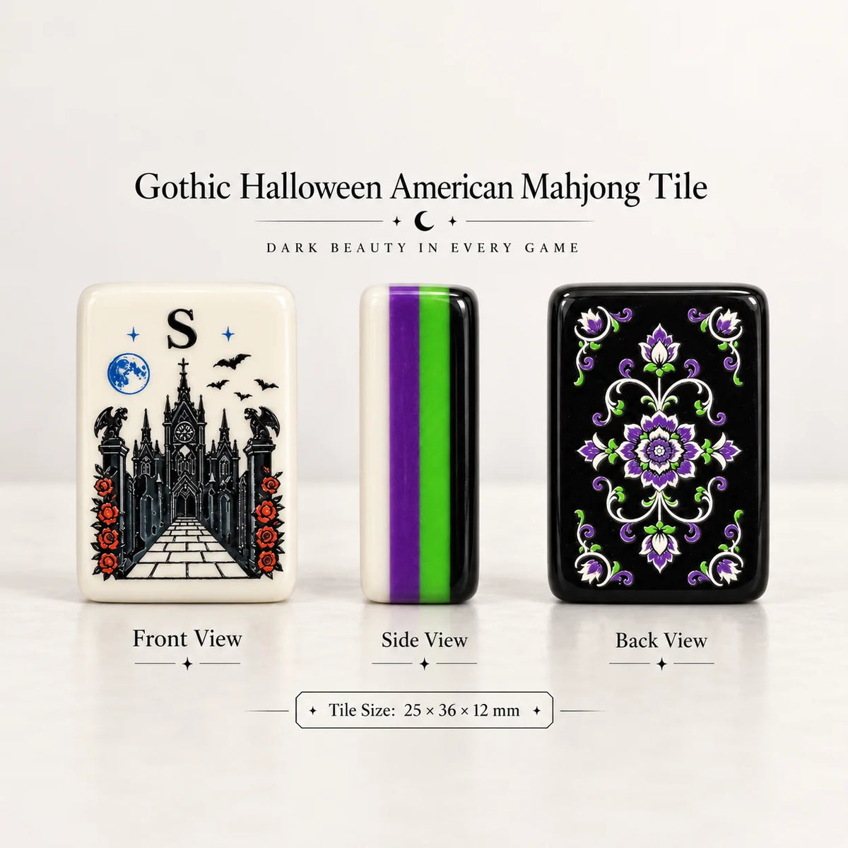 Blue Porcelain Nocturne American Mahjong Tiles – 160 Four-Layer Acrylic Tiles