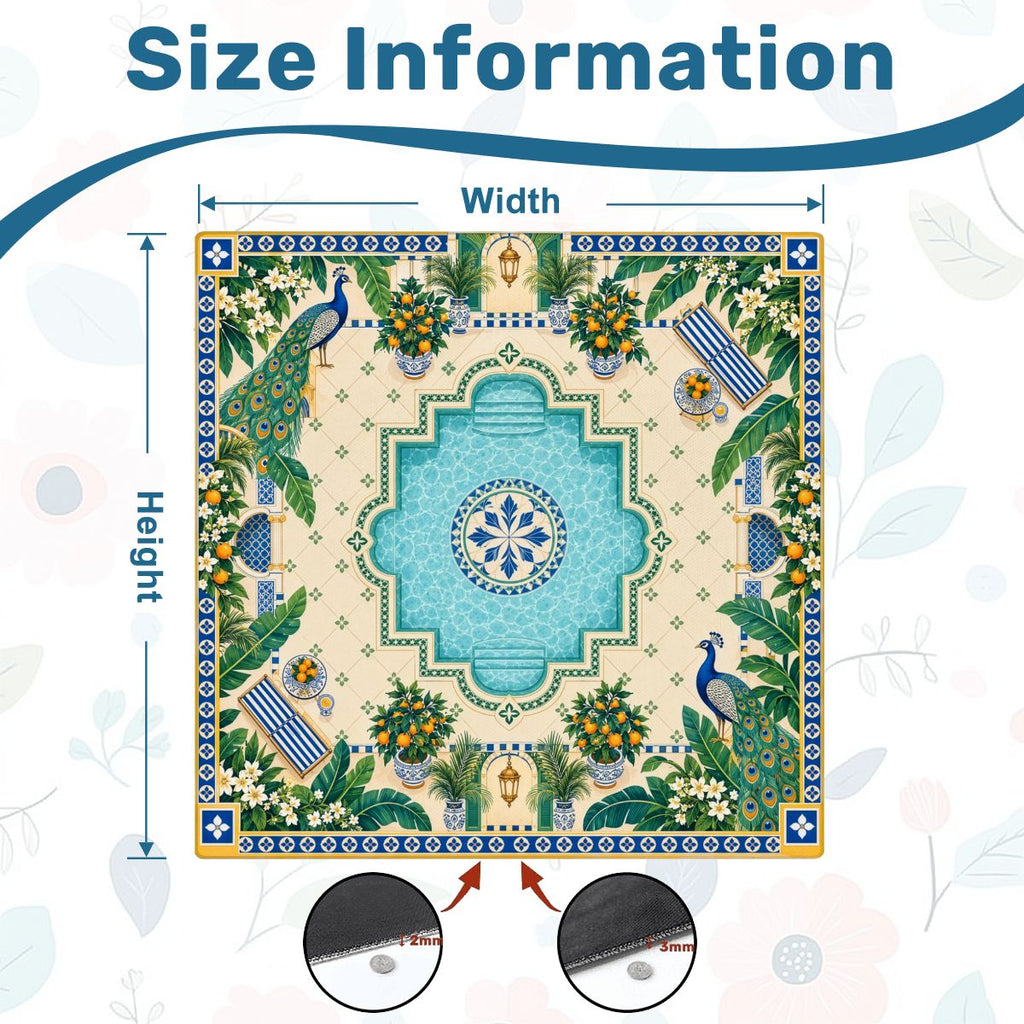 Pink Leopard Grove Sleek-Surface American Mahjong Mat – 2 Sizes Available