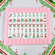Pink Christmas Holiday Jelly Acrylic Luxury 160 Mahjong Tiles American Set 3 Layer