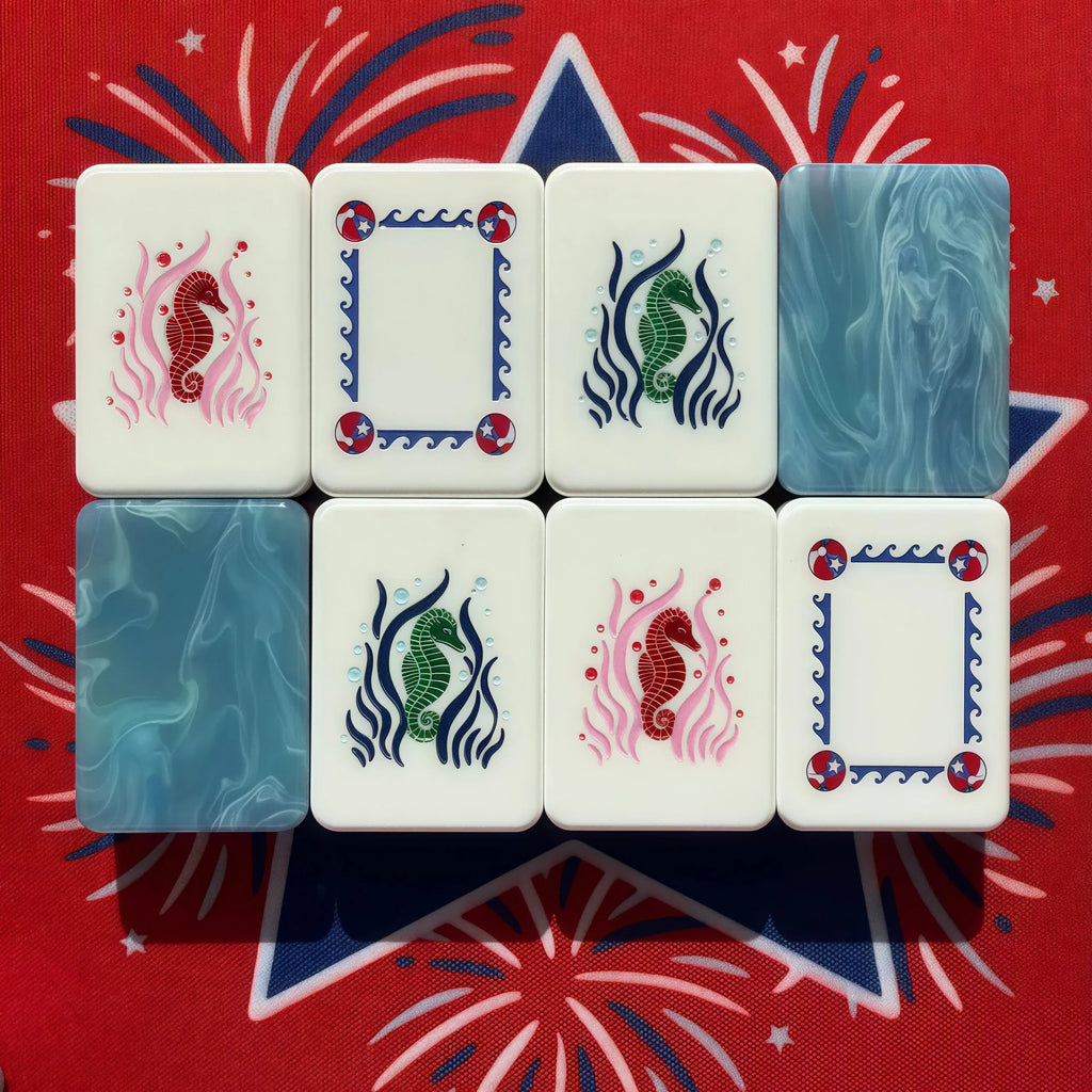America 250 Anniversary Mahjong Tiles Limited Mahjong Tile Set  Red, White & Blues Americana Collection