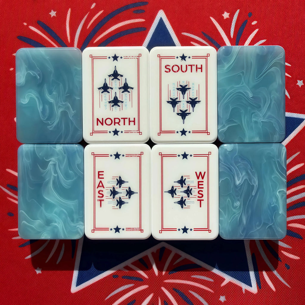 America 250 Anniversary Mahjong Tiles Limited Mahjong Tile Set  Red, White & Blues Americana Collection