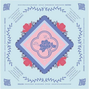 Non-Slip Rubber American Mahjong Mat - Silent & Durable Pastel Floral Peony Design with Game Rules Guide