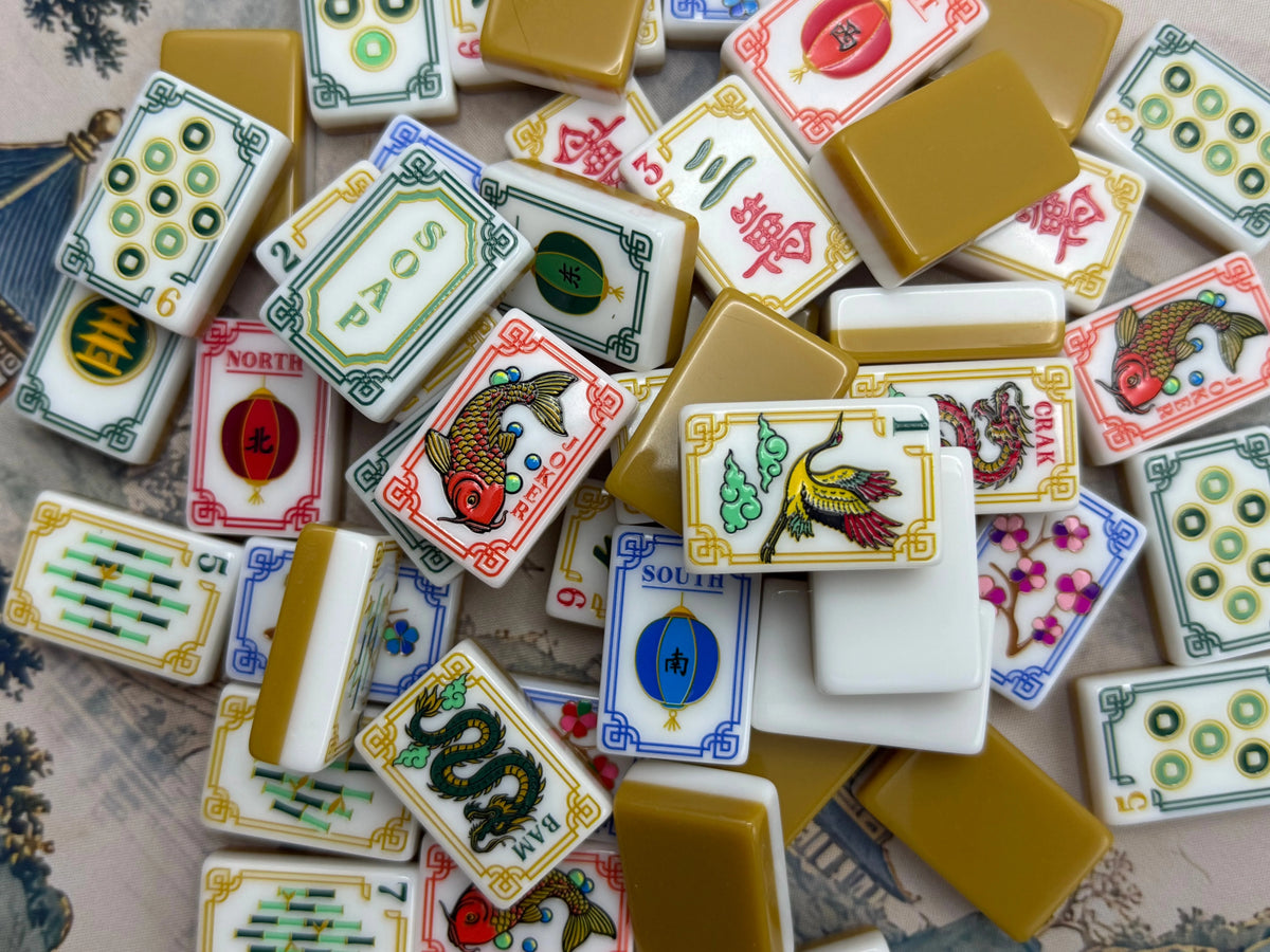 In Stock Luxury Acrylic sunday mahjong tiles butterscotch with sunday mahjong mat