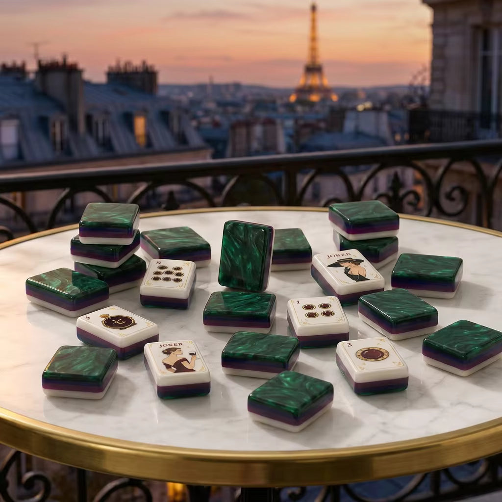 Paris Reverie American Mahjong Tiles – 160 Four-Layer Acrylic Tiles