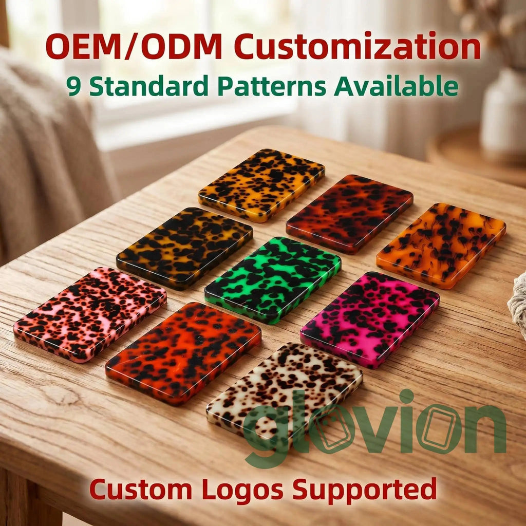 Multi-Color Acrylic Mahjong Racks | Transparent/Tortoiseshell Styles | in Stock & Customizable
