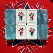 America 250 Anniversary Mahjong Tiles Limited Mahjong Tile Set  Red, White & Blues Americana Collection