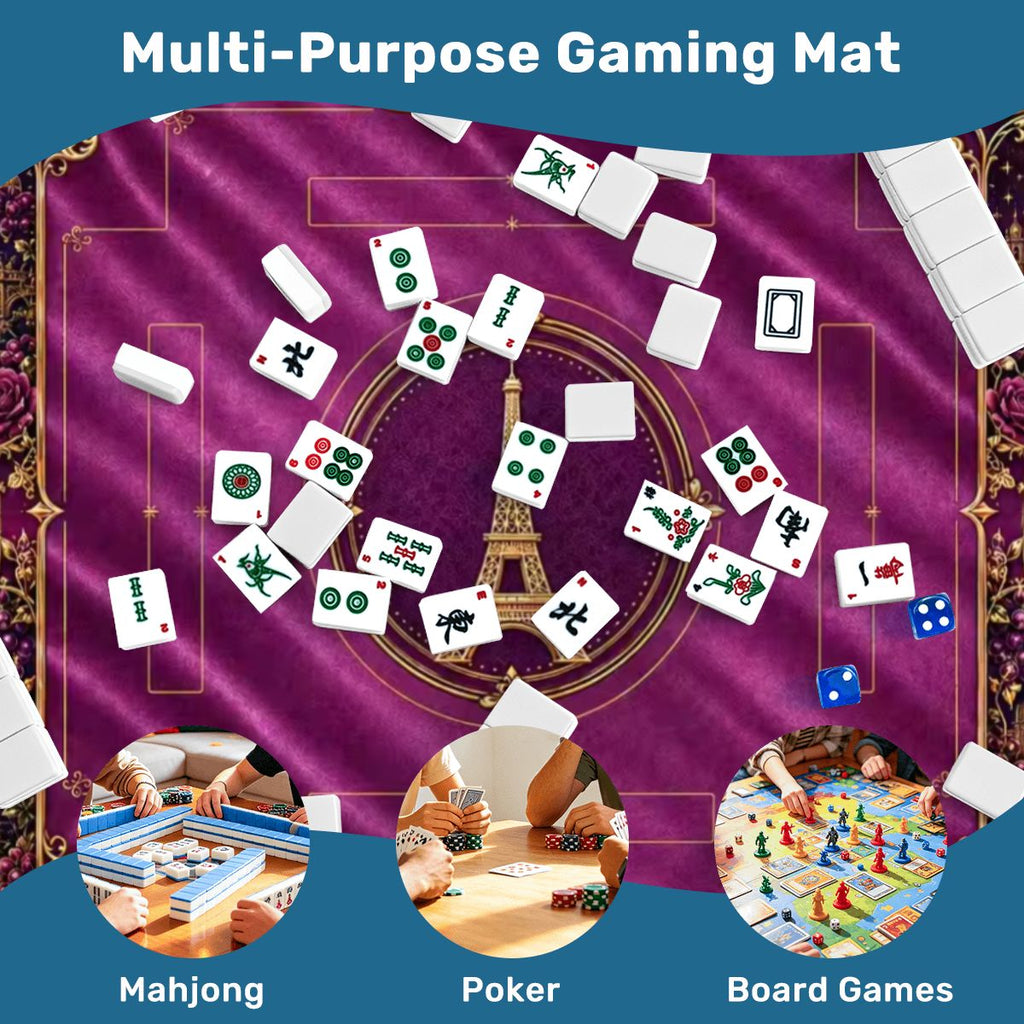 Paris Reverie American Mahjong Mat – 31.5in, 2.5mm - Ship Folded