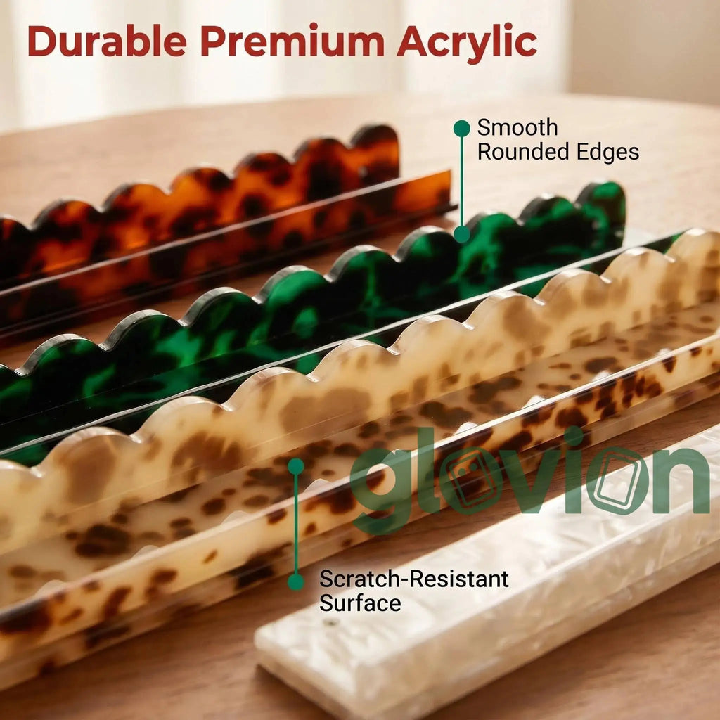 Multi-Color Acrylic Mahjong Racks | Transparent/Tortoiseshell Styles | in Stock & Customizable