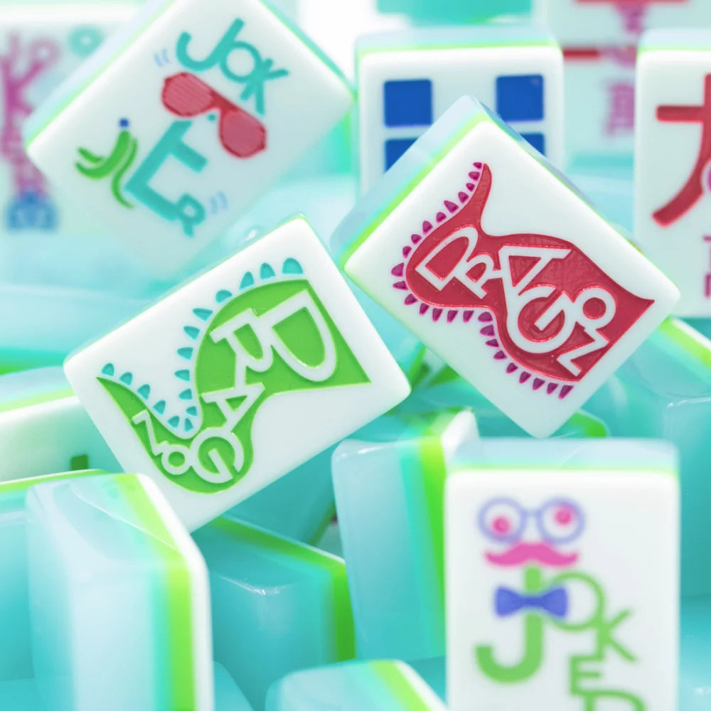 My Fair Mahjong the PLAY SERIES | PETITE | Mahjong with Something to Say | Ocean Blue 160 Acrylic American Mahjong Tile Set