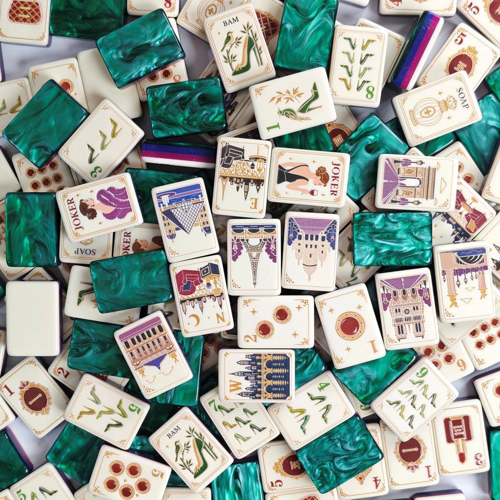 Paris Reverie American Mahjong Tiles – 160 Four-Layer Acrylic Tiles