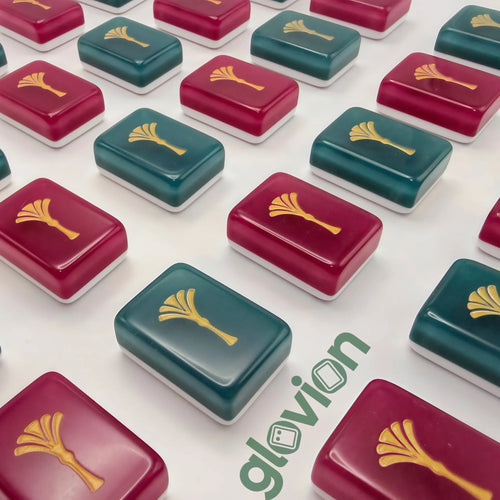 2026 New Luxury Acrylic Jelly 160 American Mahjong Tiles Set Red Lagoon in Stock Mahjong Lagoon