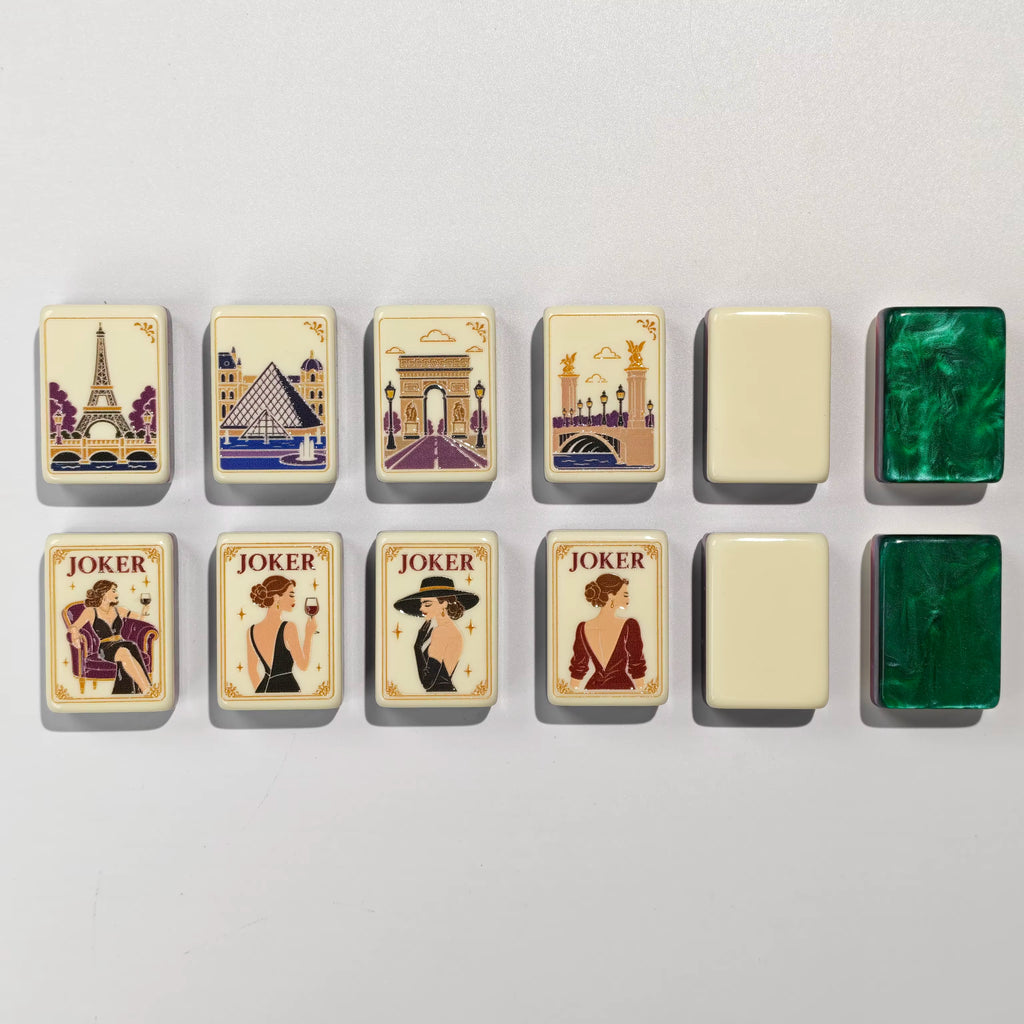 Paris Reverie American Mahjong Tiles – 160 Four-Layer Acrylic Tiles