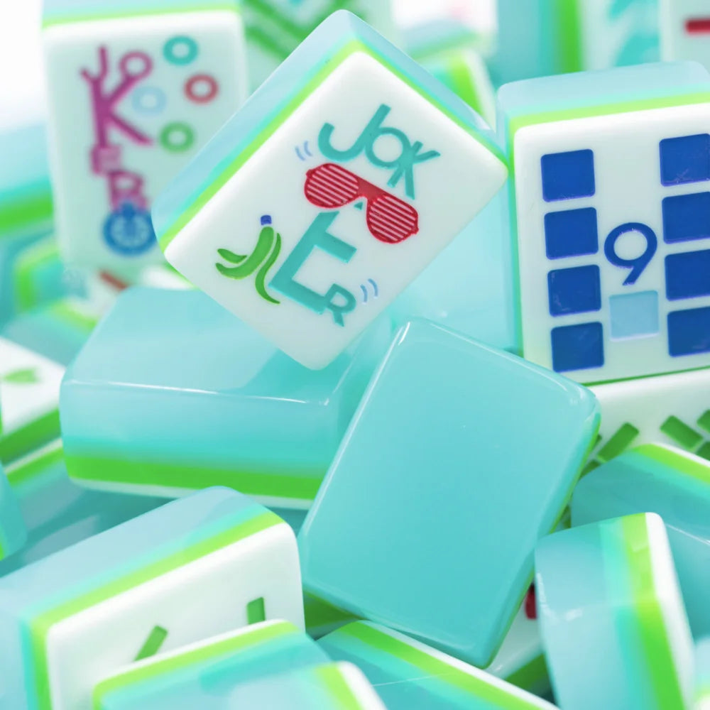 My Fair Mahjong the PLAY SERIES | PETITE | Mahjong with Something to Say | Ocean Blue 160 Acrylic American Mahjong Tile Set