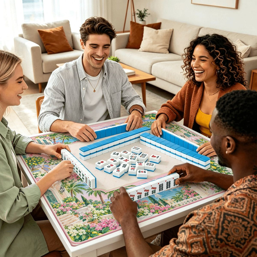 Riviera Garden Sleek-Surface American Mahjong Mat – 2 Sizes Available
