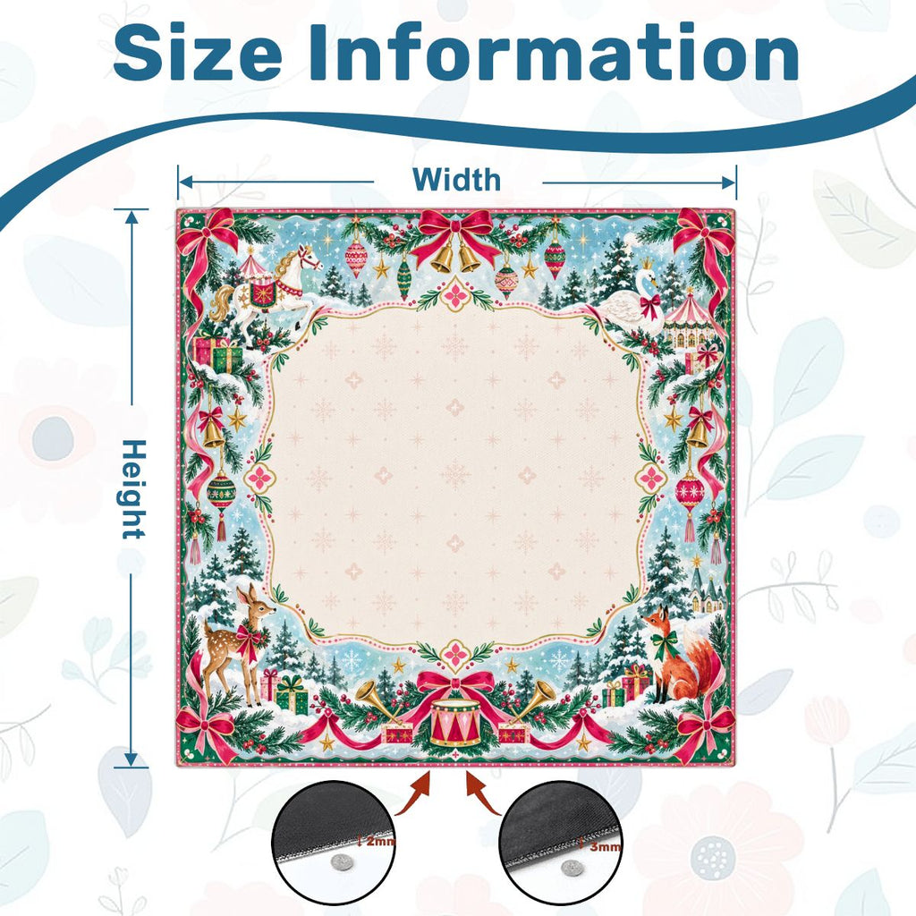 Winter Wonderland Sleek-Surface American Mahjong Mat – 2 Sizes Available