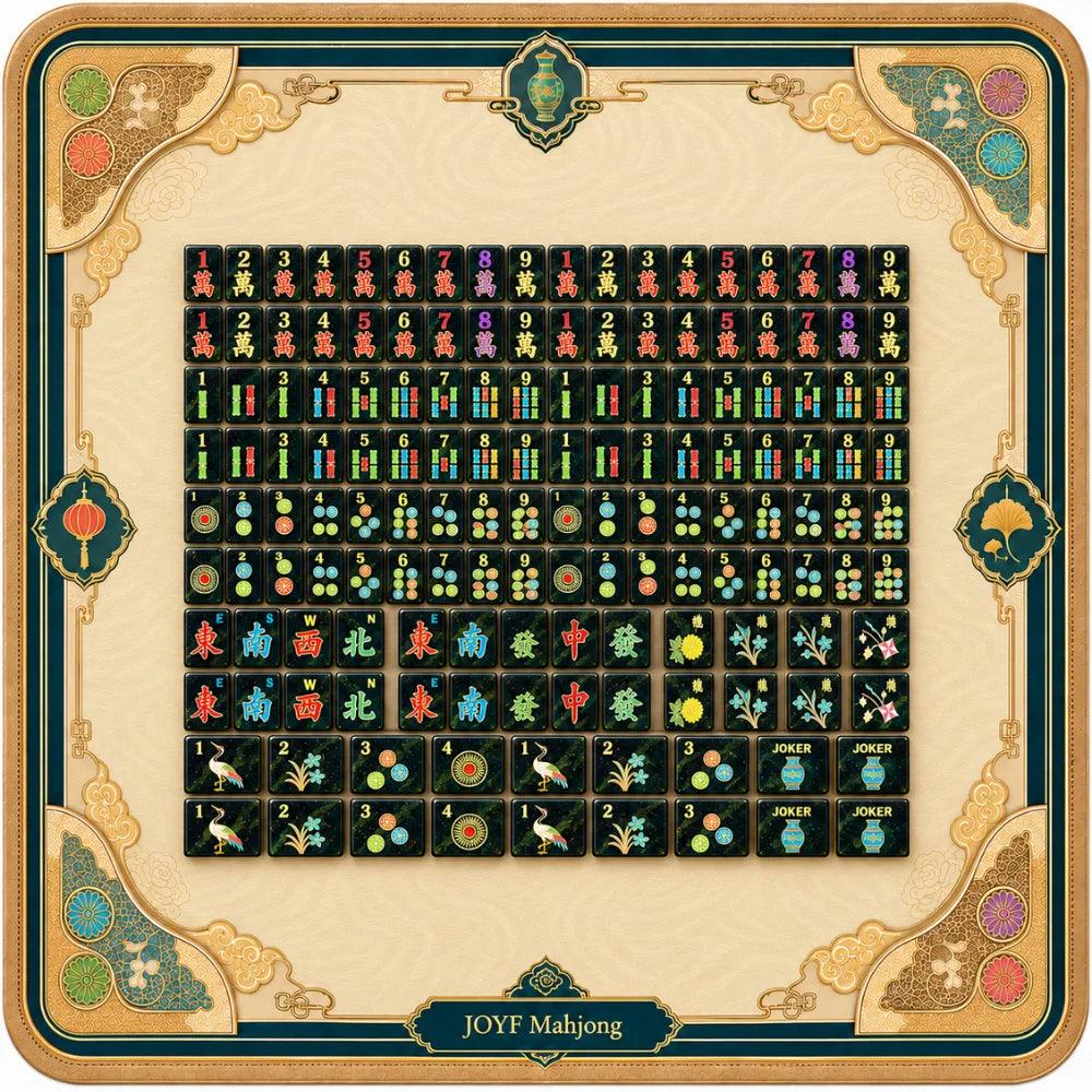 Midnight Reverie American Mahjong Tiles – 160 Three-Layer Acrylic Tiles, Deep Navy