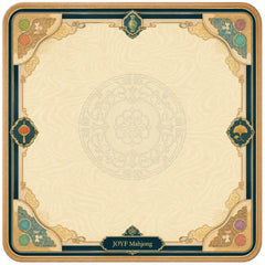 Midnight Reverie Golden Beige American Mahjong Mat – 31.5 × 31.5 in