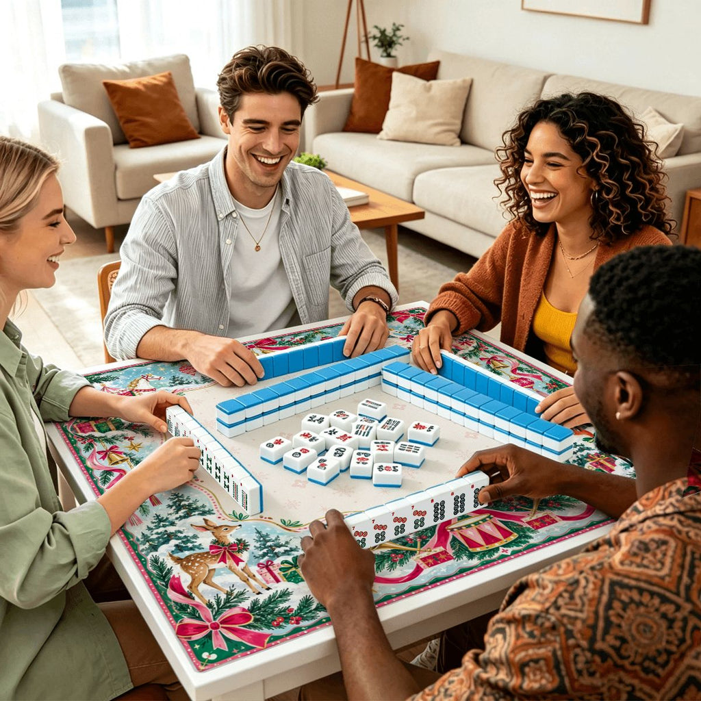 Winter Wonderland Sleek-Surface American Mahjong Mat – 2 Sizes Available