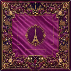 Paris Reverie American Mahjong Mat – 31.5in, 2.5mm - Ship Folded
