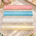Pearl Ripple Scalloped Acrylic Mahjong Racks – Set of 4