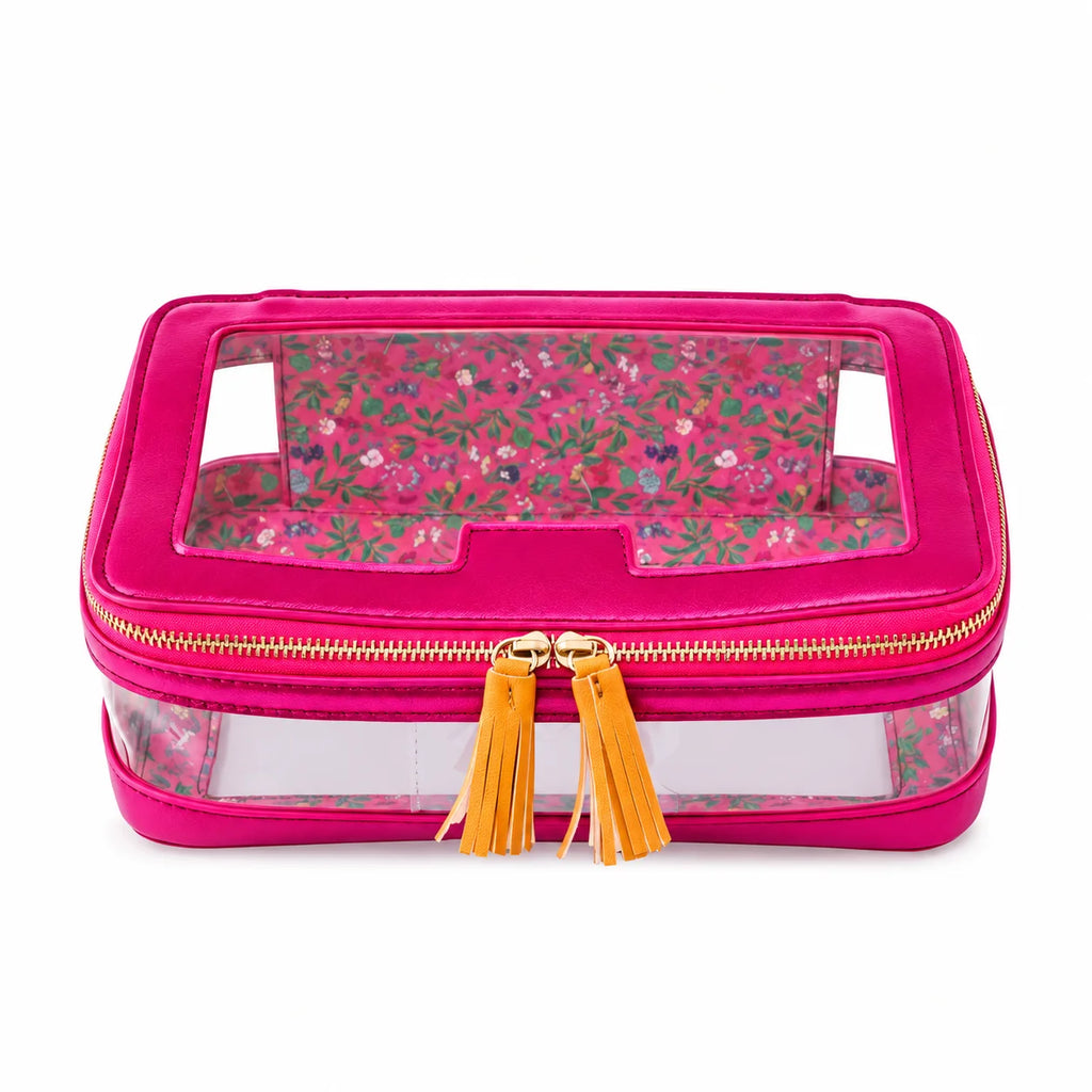 Clear View PVC Mahjong Tile Bag – Tassel Zip, 3 Colors