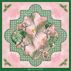Tropical Reverie Elephant American Mahjong Mat