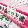 Tropical Reverie Scalloped Wooden Mahjong Racks - Set of 4