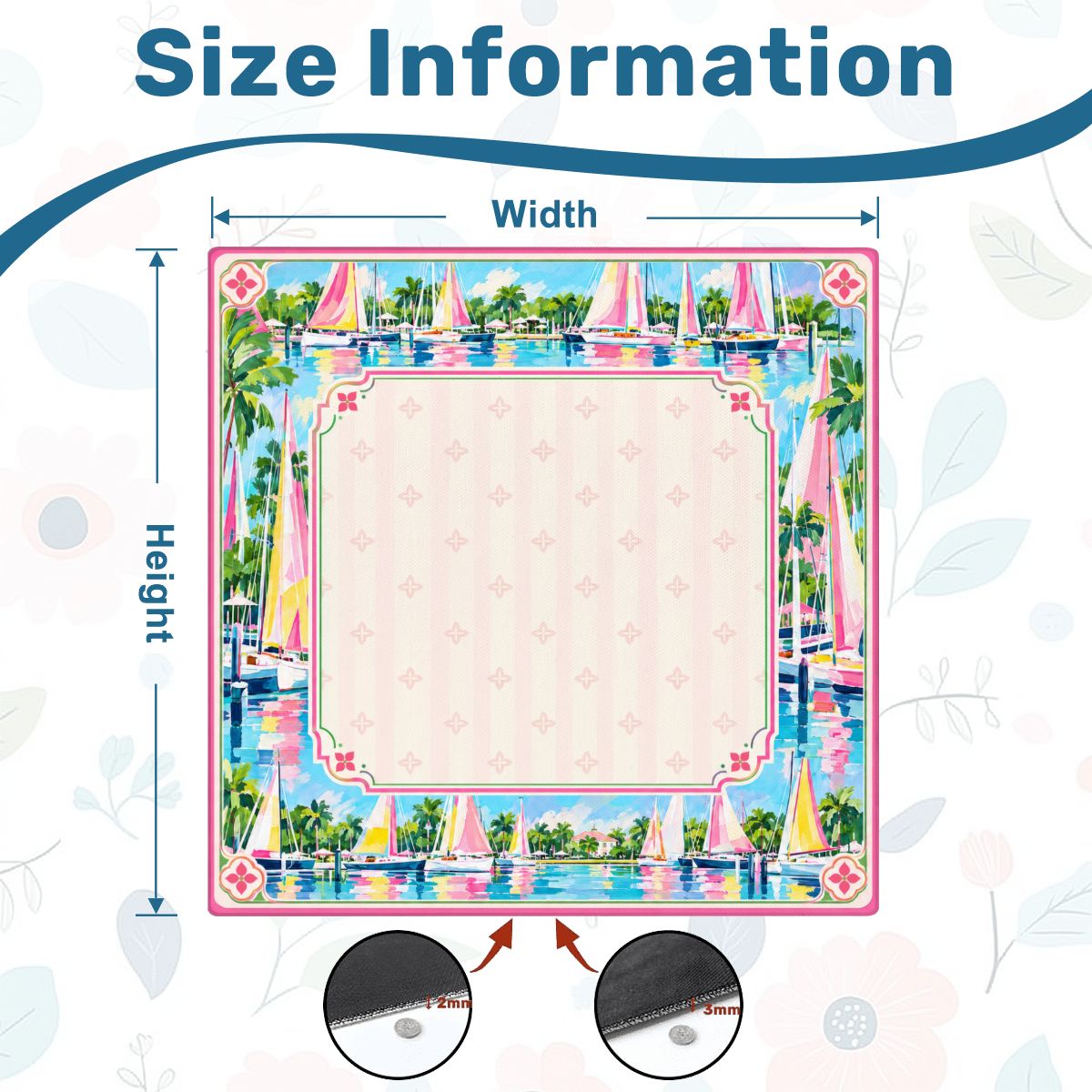 Palm Beach Regatta Sleek-Surface American Mahjong Mat – 2 Sizes Available