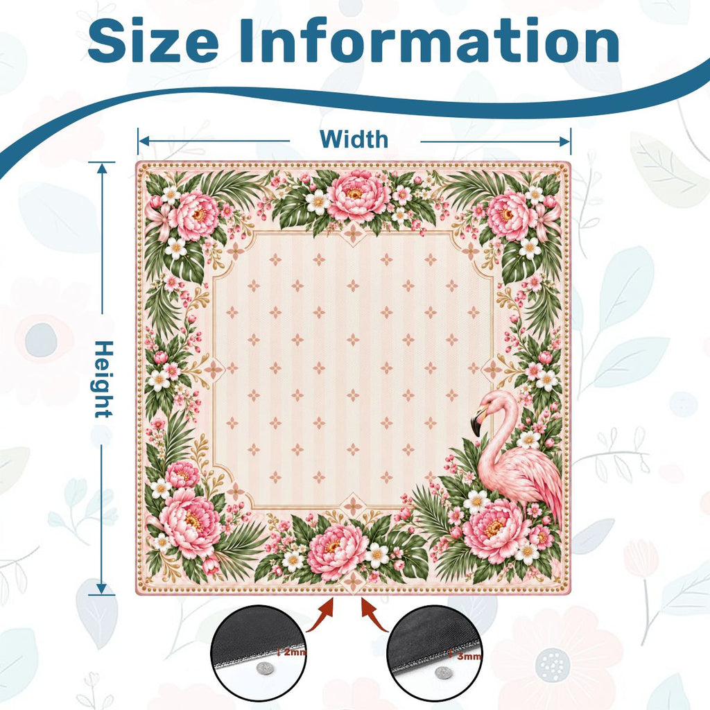 Pink Flamingo Garden Sleek-Surface American Mahjong Mat – 2 Sizes Available