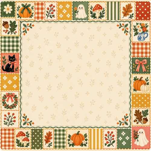 Autumn Patchwork American Mahjong Mat