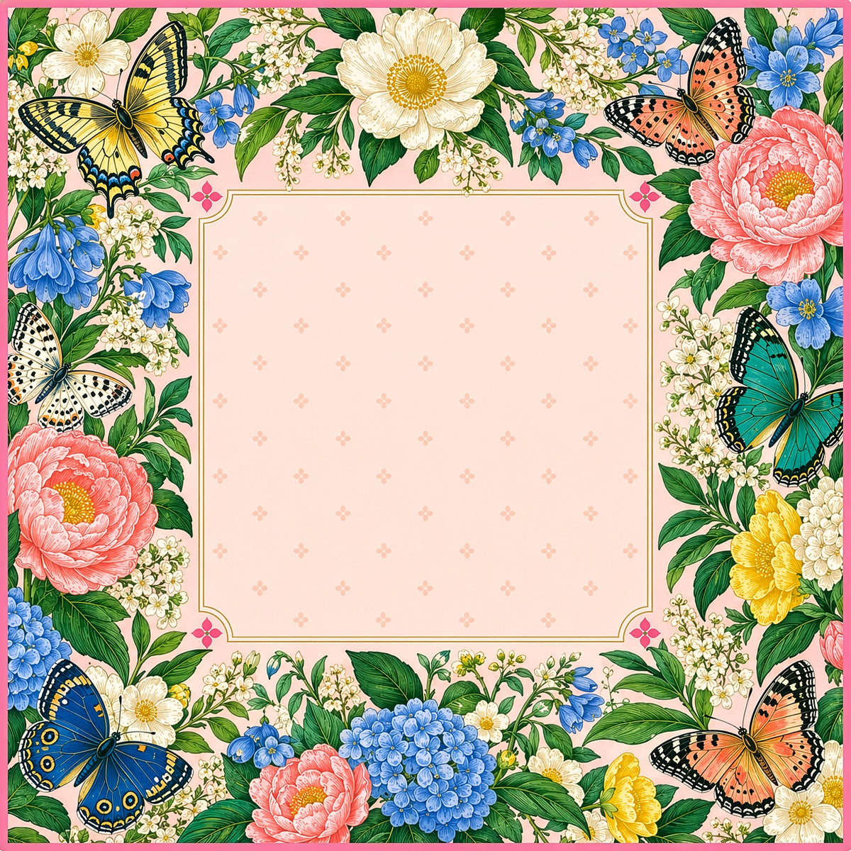 Butterfly Blossom Garden American Mahjong Mat