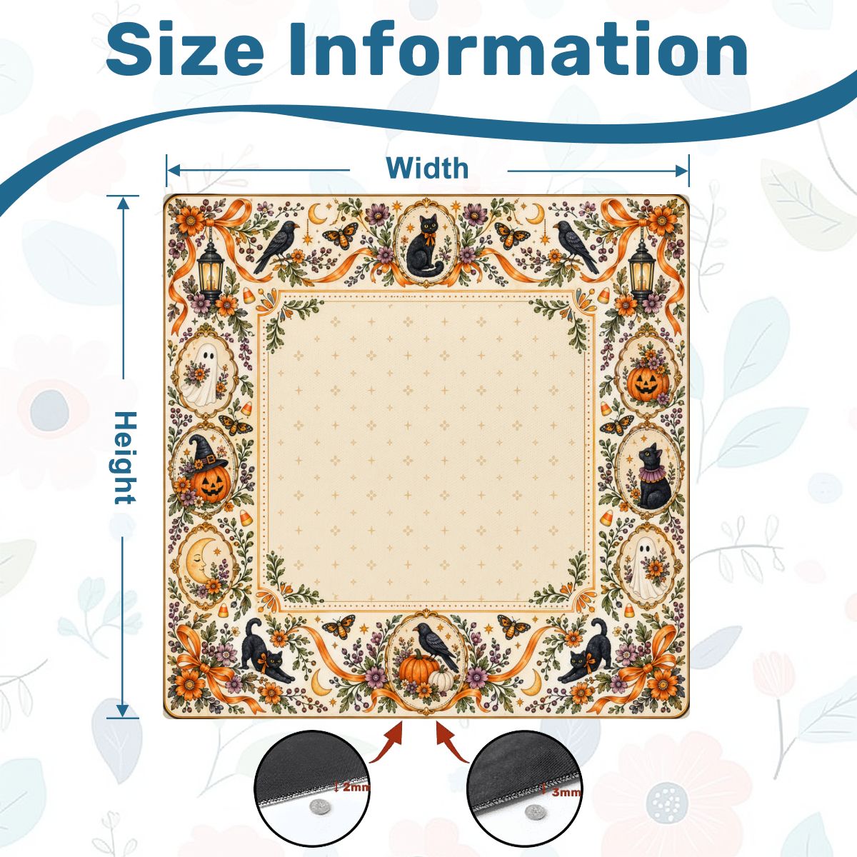 Enchanted Halloween Sleek-Surface American Mahjong Mat – 2 Sizes Available