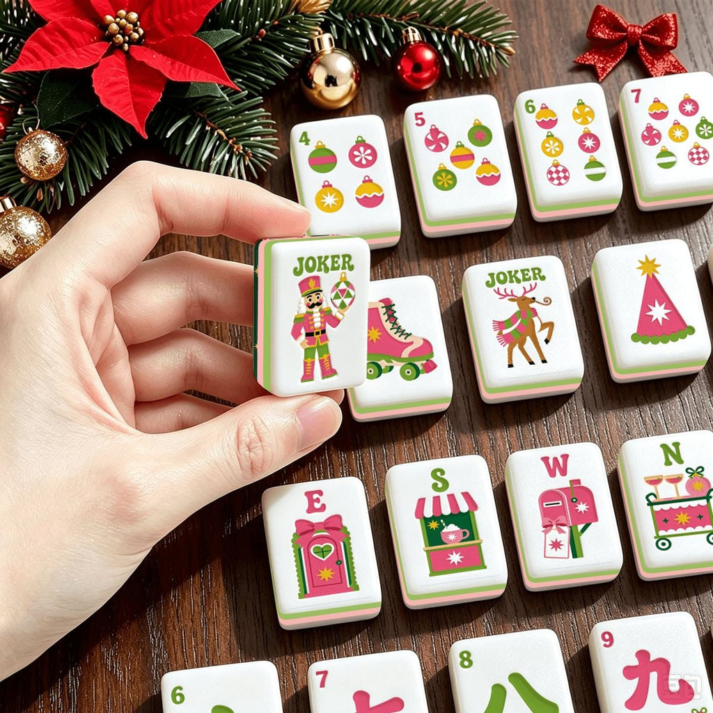 Preppy Pink Christmas Mahjong Tiles Preppy Pink Christmas Mahjong Tiles (1) - Box set