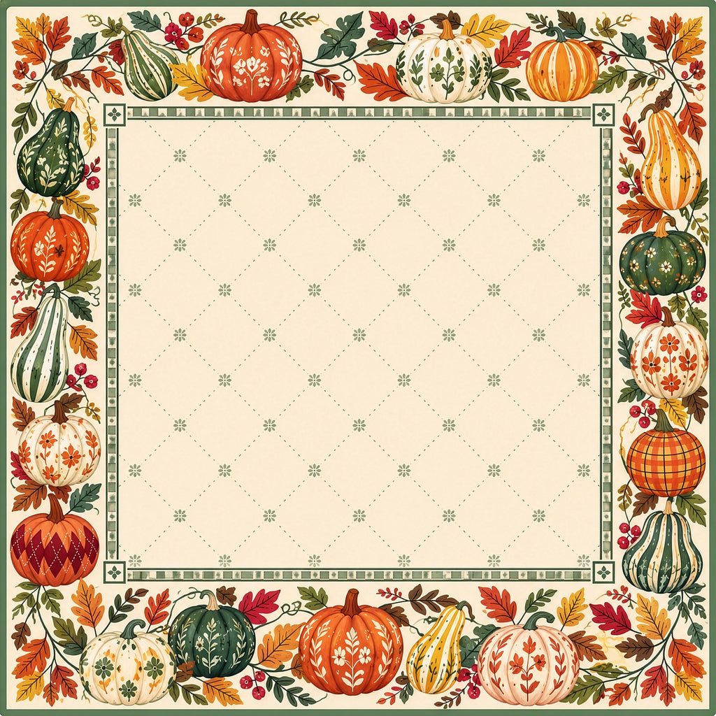 Harvest Pumpkin Garden American Mahjong Mat