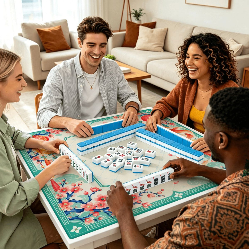 Koi Lantern Garden Sleek-Surface American Mahjong Mat – 2 Sizes Available