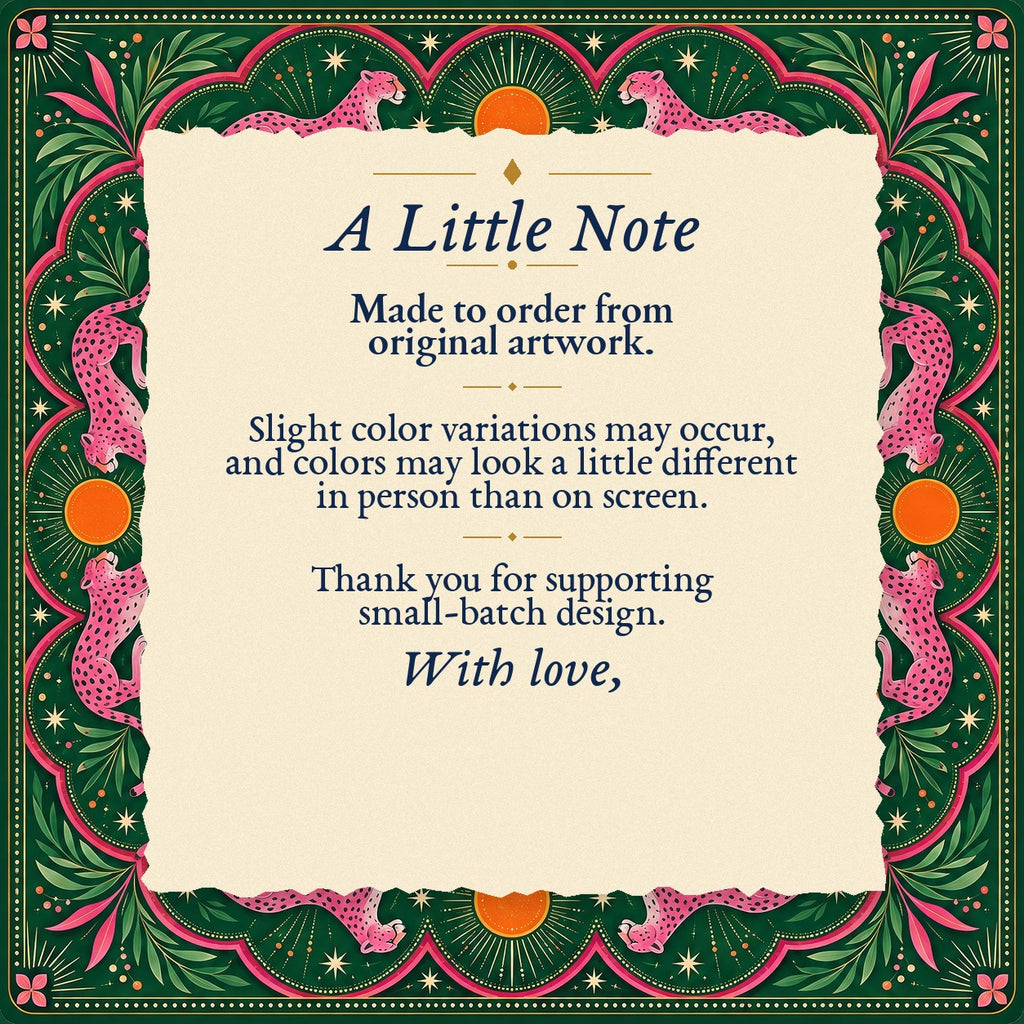 A Little Note – made-to-order color variation notice
