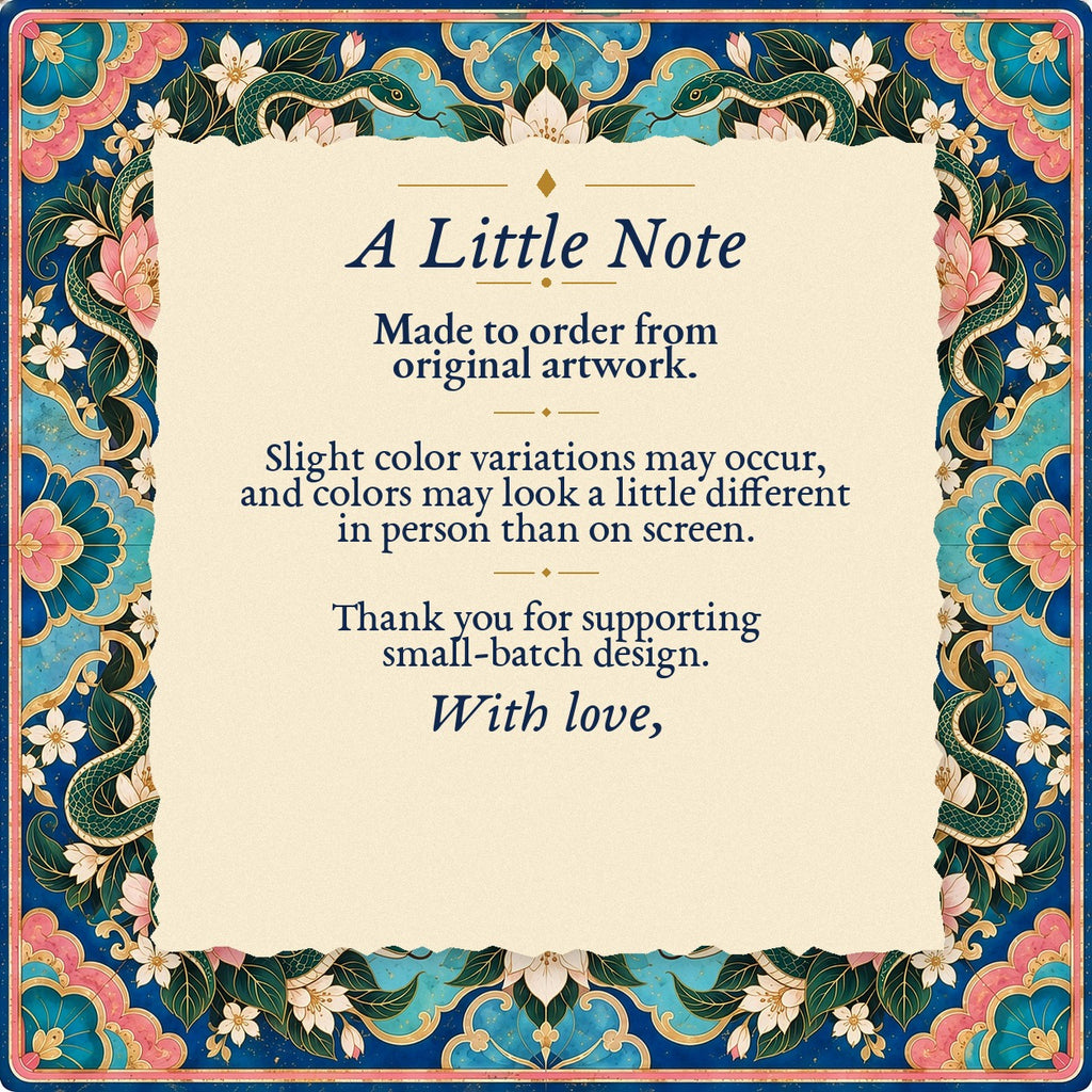 A Little Note – made-to-order color variation notice