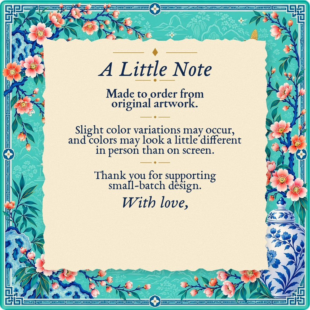 A Little Note – made-to-order color variation notice