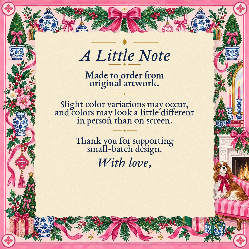 A Little Note – made-to-order color variation notice