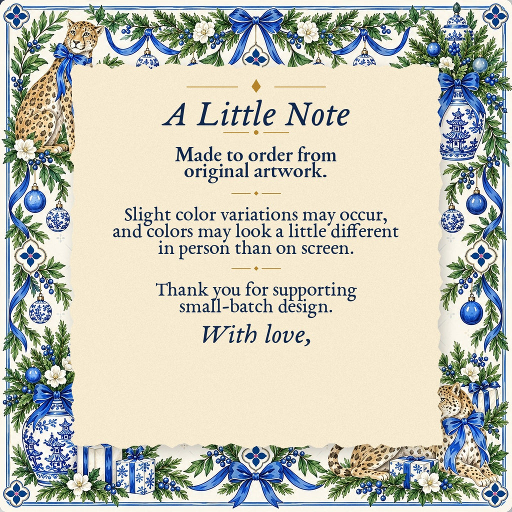 A Little Note – made-to-order color variation notice