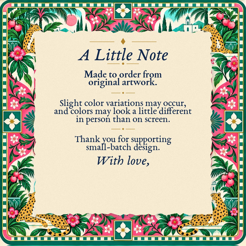 A Little Note – made-to-order color variation notice