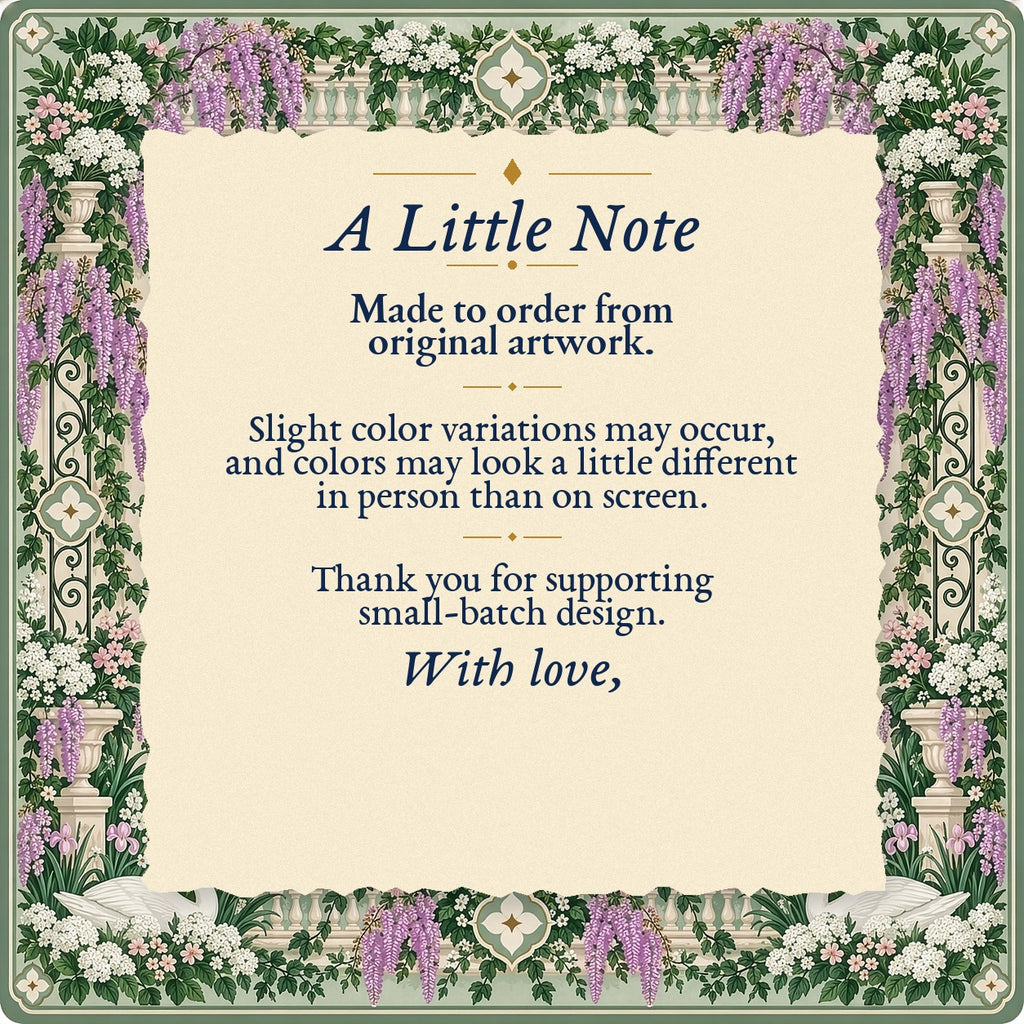A Little Note – made-to-order color variation notice