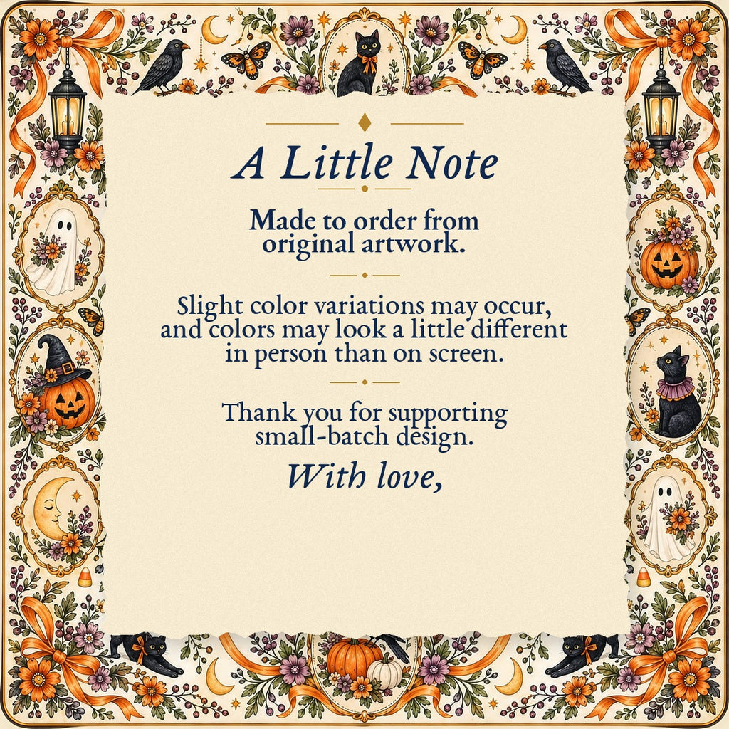A Little Note – made-to-order color variation notice
