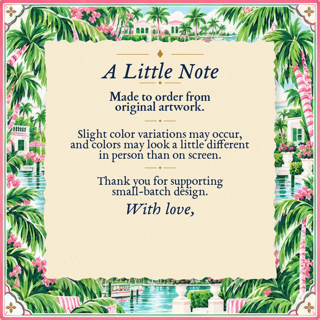 A Little Note – made-to-order color variation notice