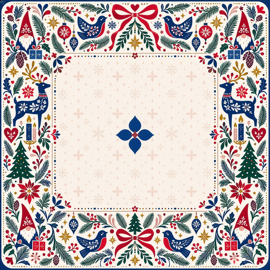 Nordic Christmas American Mahjong Mat